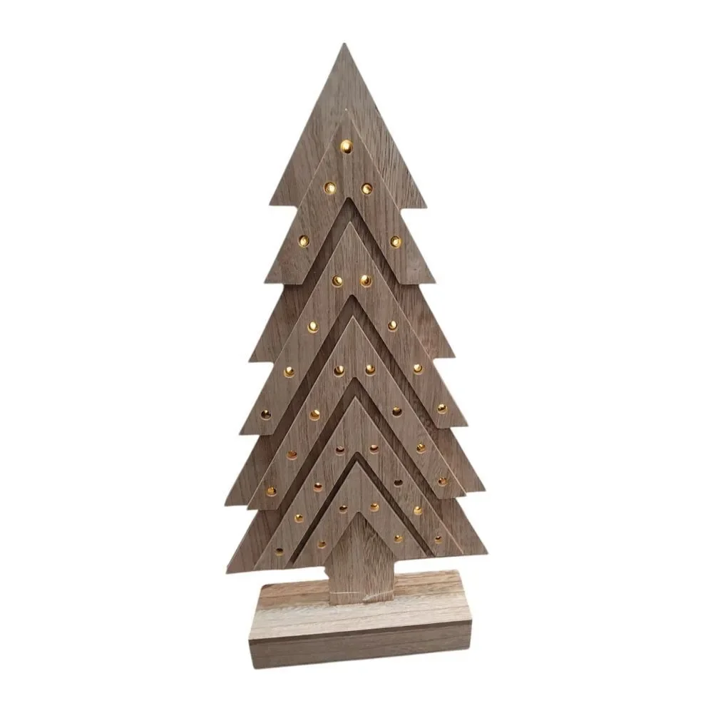 New wooden light up Christmas tree